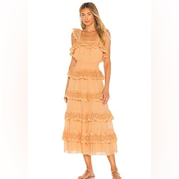 REVOLVE Dresses & Skirts - NWT Revolve x Tularosa Julian Dress in Cantaloupe Orange- Size XS